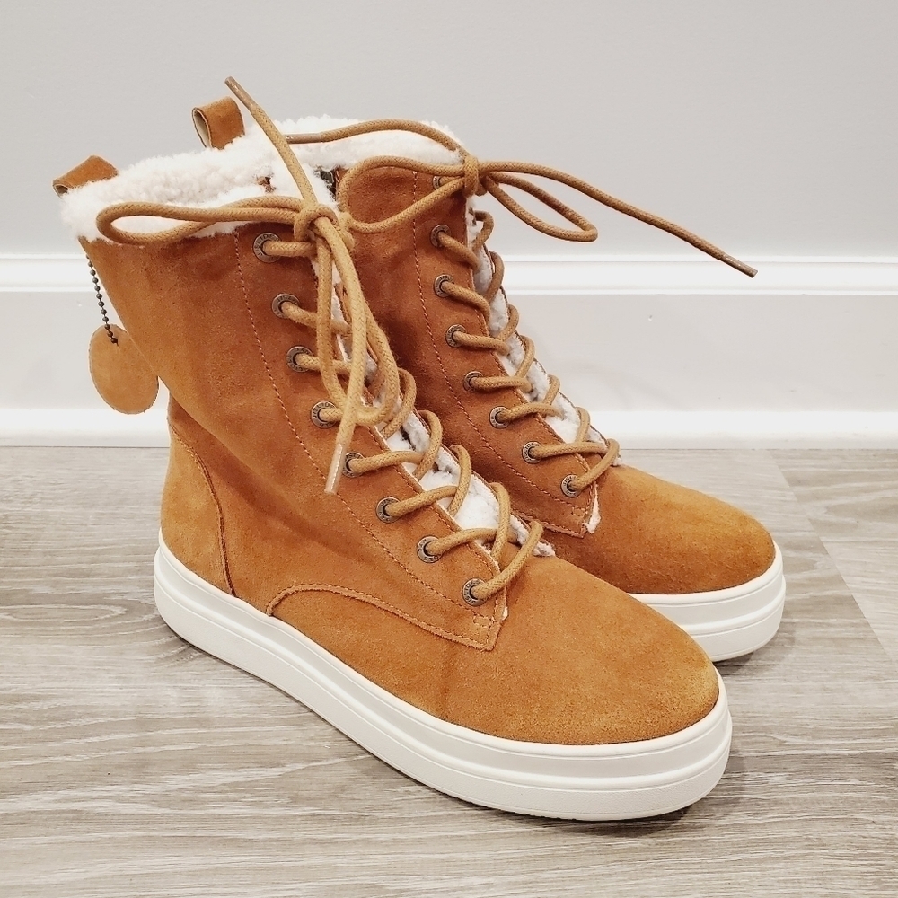 NEW J/SlidesTorrie Suede Faux Fur High-Top Sneakers Boots